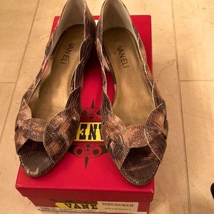 Vaneli Reptile Flats in Taupe and Brown Reptile - Size 6M